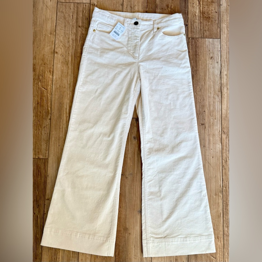 NWT-CREW CUTS GIRLS SIZE 12 IVORY CORDUROY PANTS